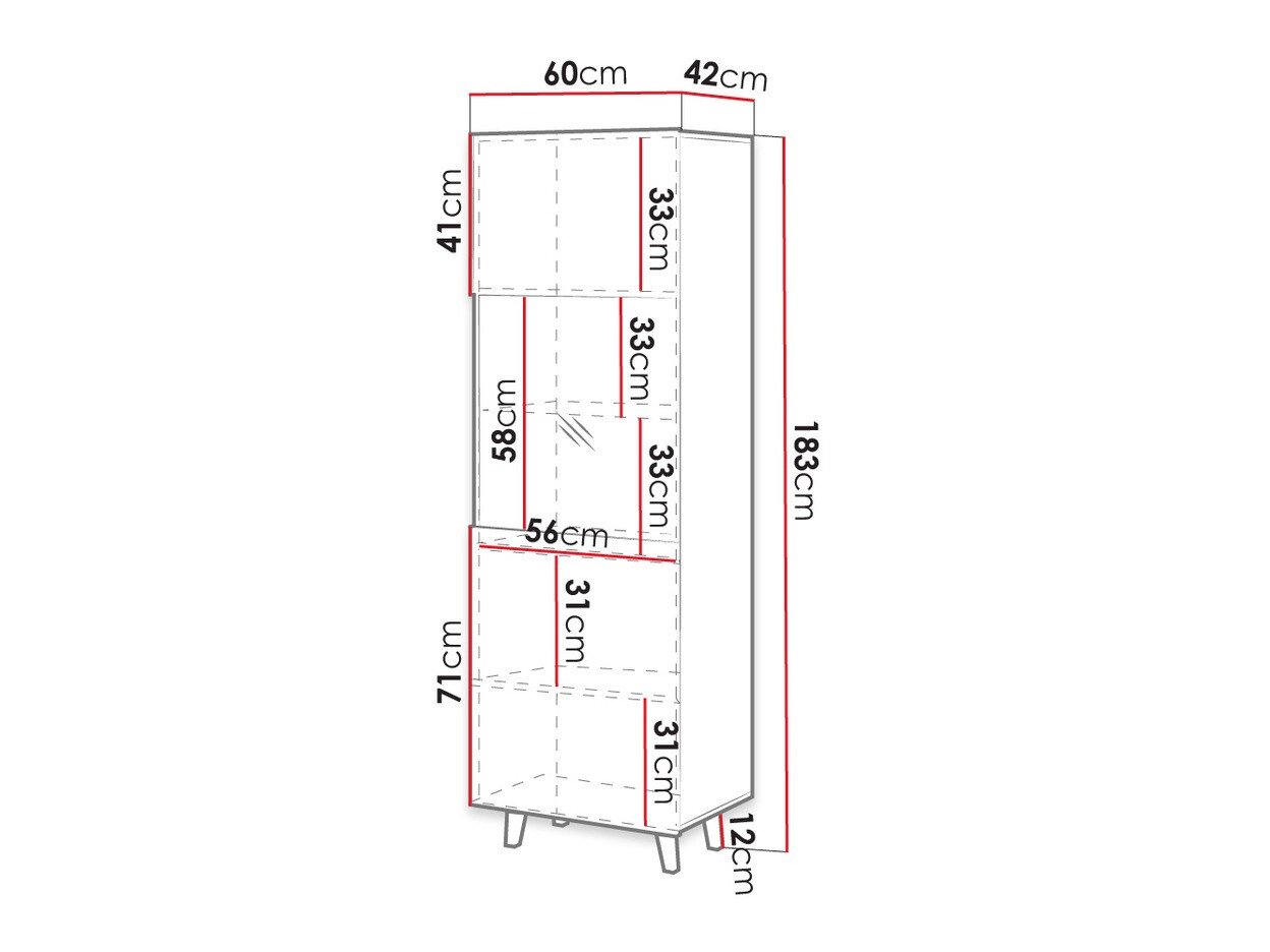 Étagère Remeta 105 (Chêne wotan)