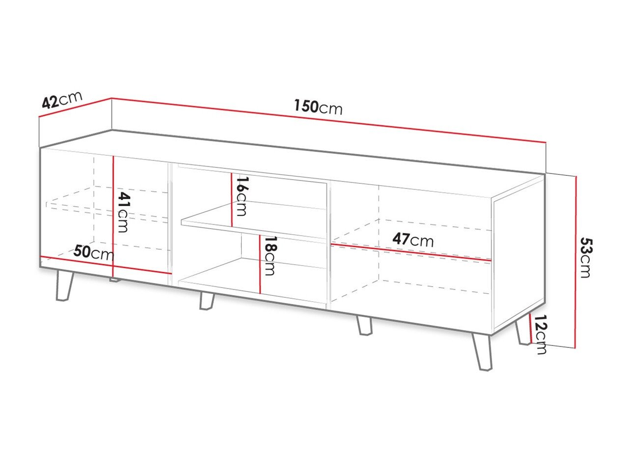 Meuble TV Remeta 102 (Anthracite)