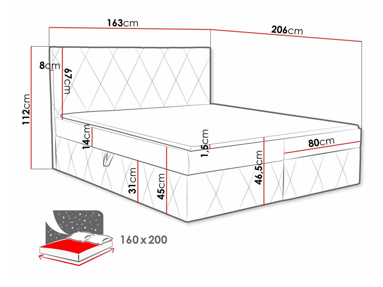 Lit boxspring Comfivo Avis (Magic Velvet 2225)