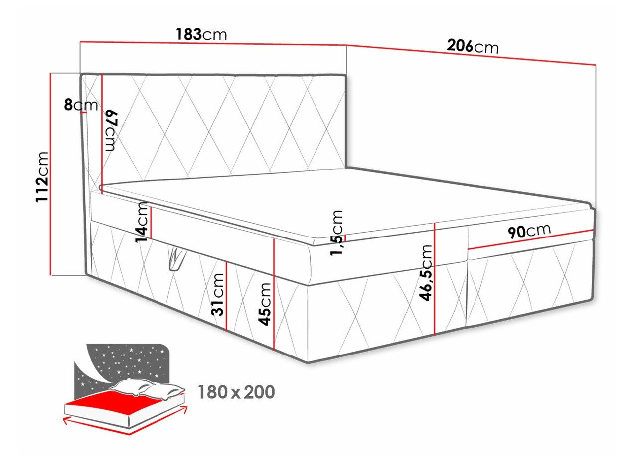 Lit boxspring Comfivo Avis (Magic Velvet 2267)