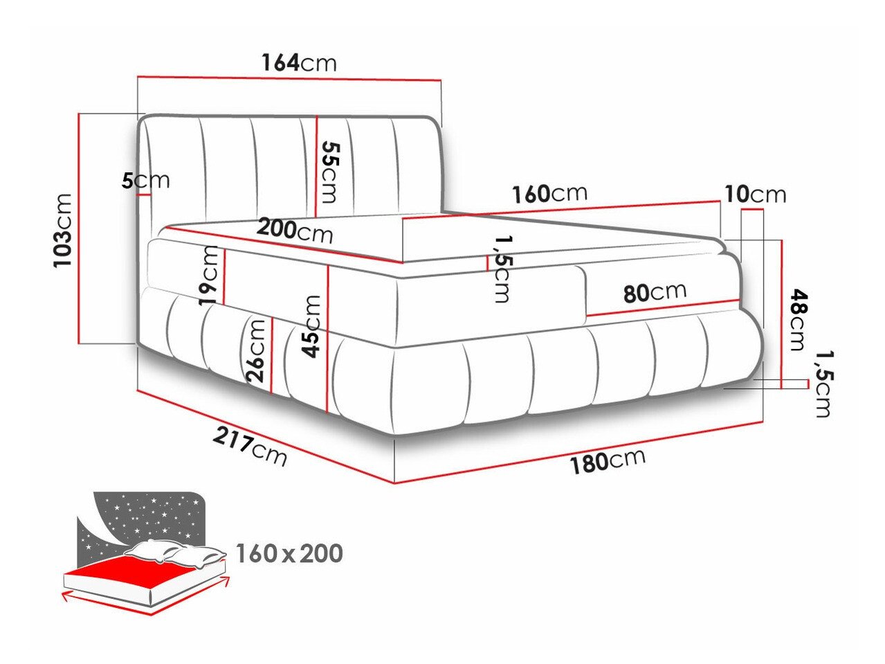 Lit boxspring Cursus (Kronos 19)