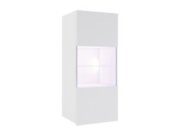 Armoire murale Tivdalu 102 (Blanc + Blanc brillant)