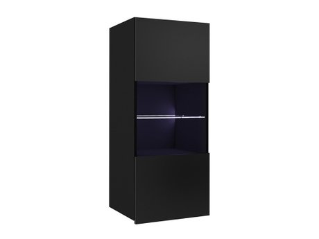 Armoire murale Tivdalu 102 (Noir + Noir brillant)