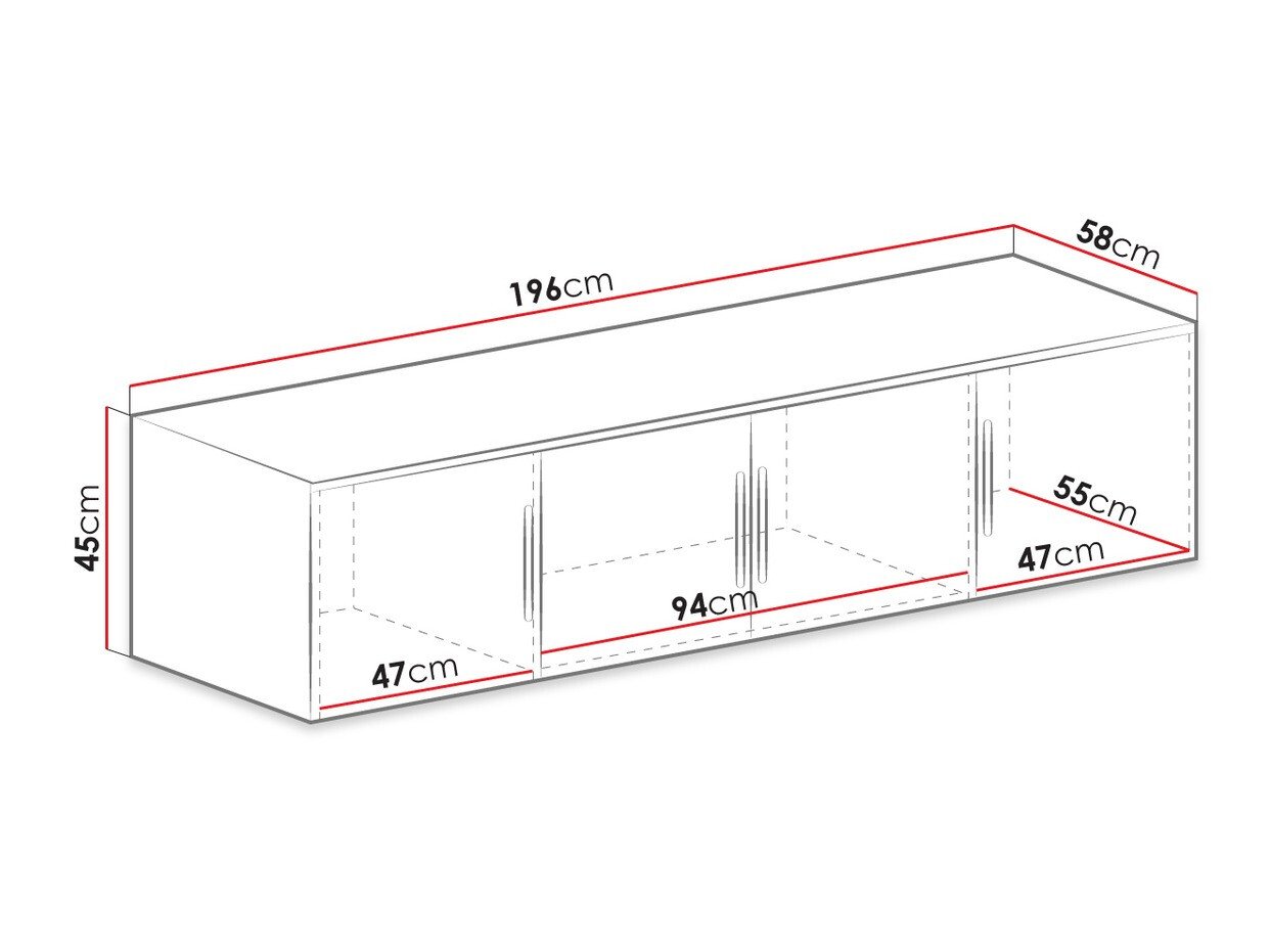 Armoire Dortivu 147 (Graphite)