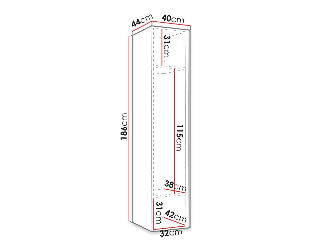 Armoire Hartford 392 (Blanc)