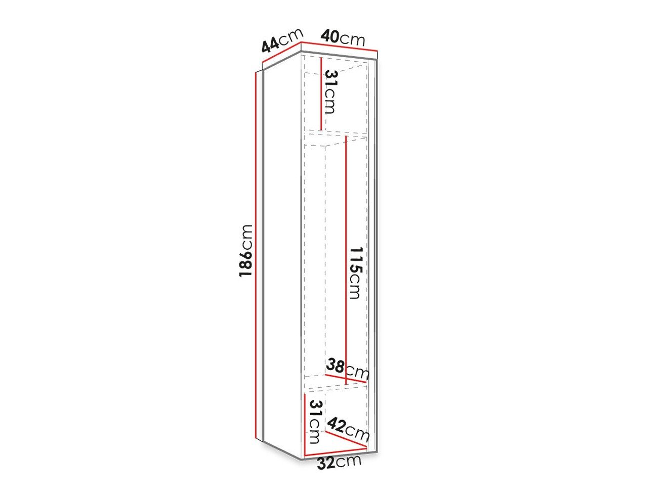 Armoire Hartford 392 (Noir)