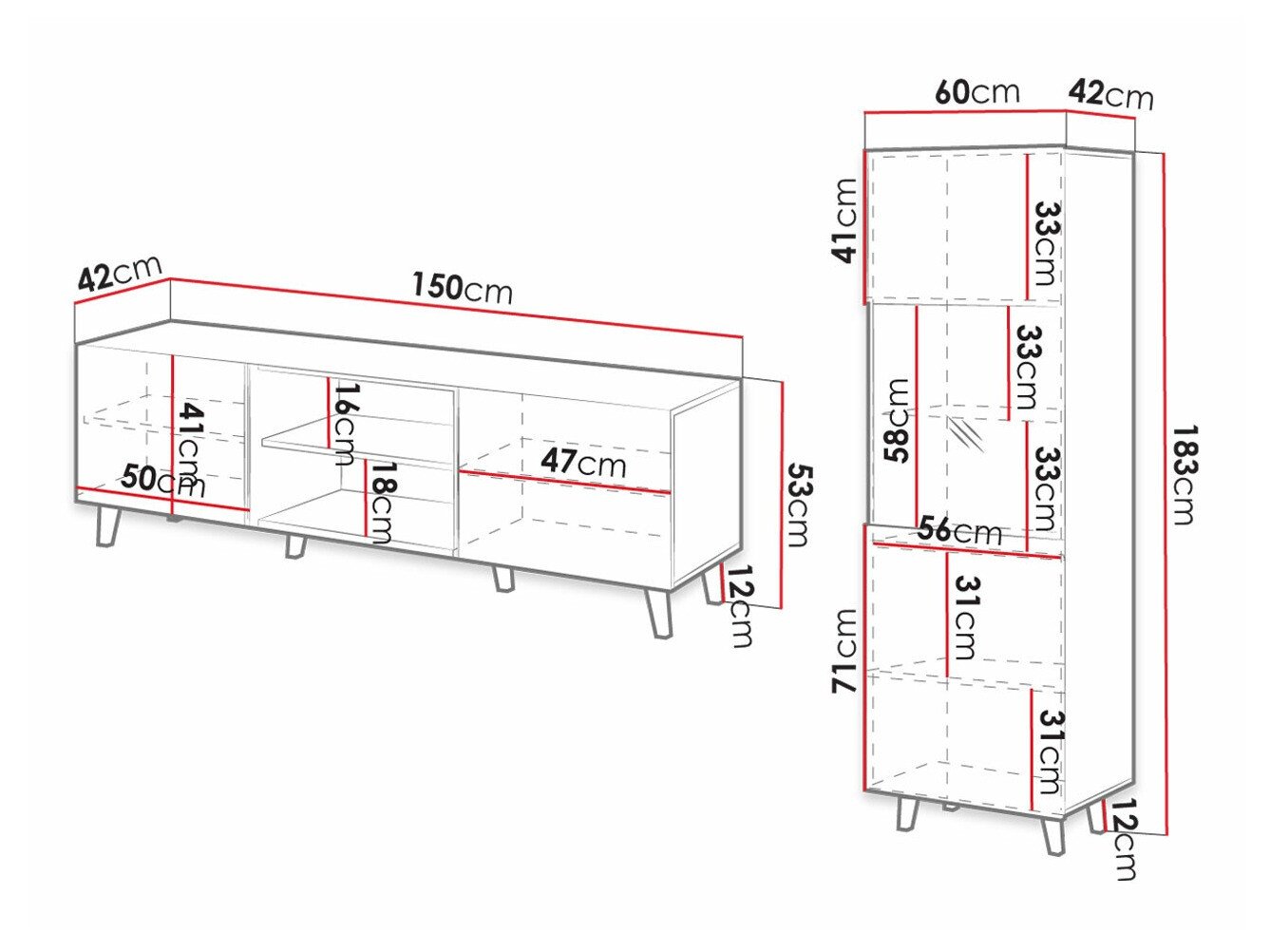 Ensemble de salon Dicto I (Noir)