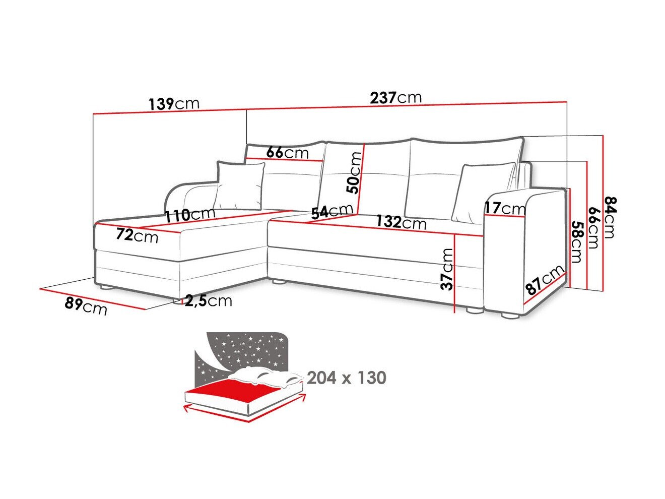 Canapé d'angle Memphis 112 (Lux 23 + Lux 01)