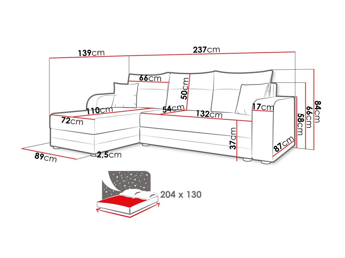 Canapé d'angle Memphis 112 (Lux 23 + Lux 05)