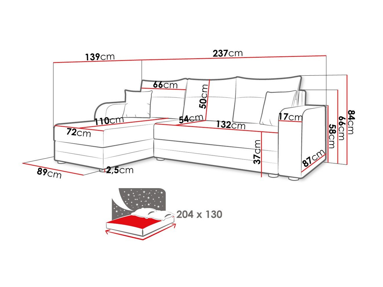 Canapé d'angle Memphis 112 (Manila 02)
