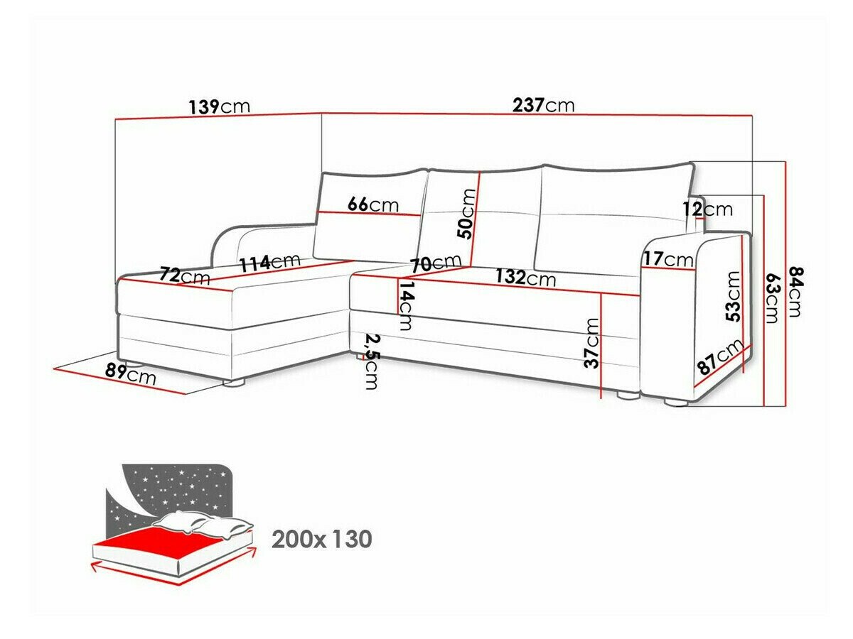 Canapé d'angle Memphis 112 (Manila 16)