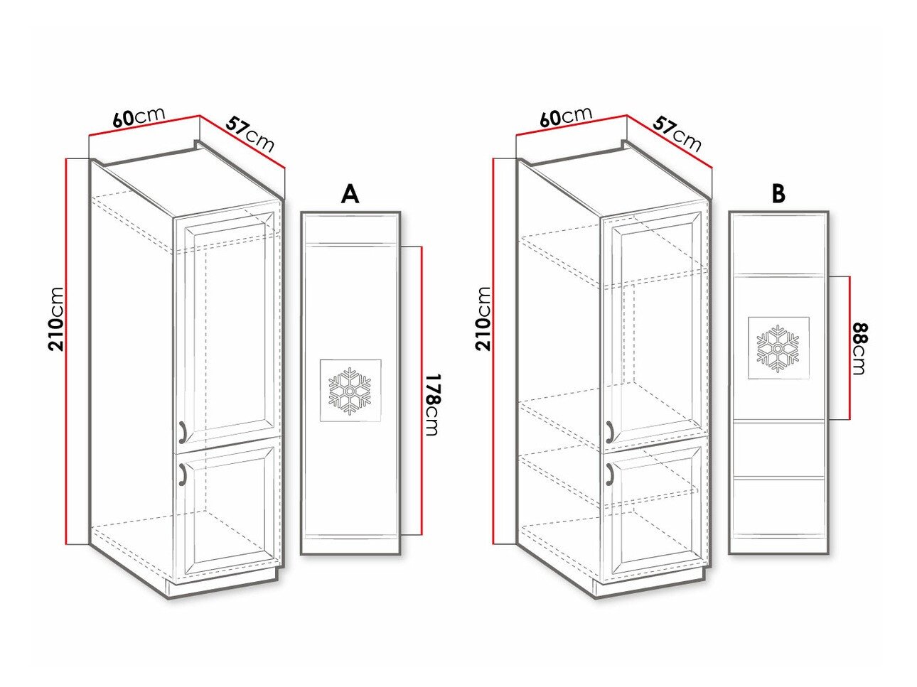 Armoire modulaire avec portes Retro Grey 118