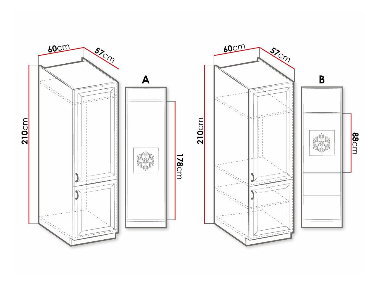Armoire modulaire avec portes Retro White 118