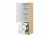 Armoire modulaire avec tiroirs et portes Retro Grey 114