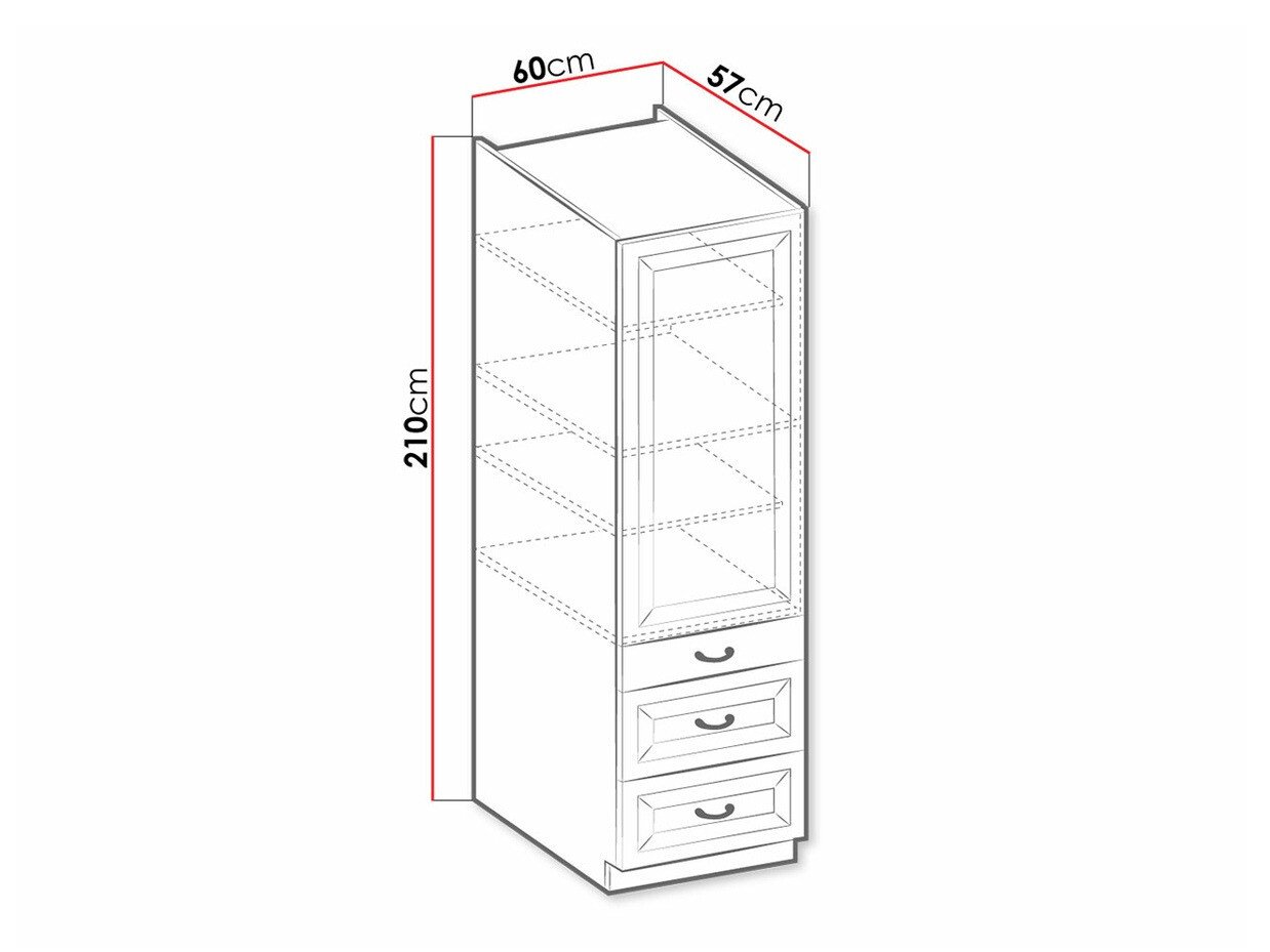 Armoire modulaire avec tiroirs et portes Retro Grey 114