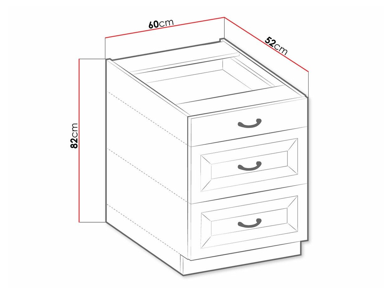 Armoire modulaire avec tiroirs Retro Grey 108