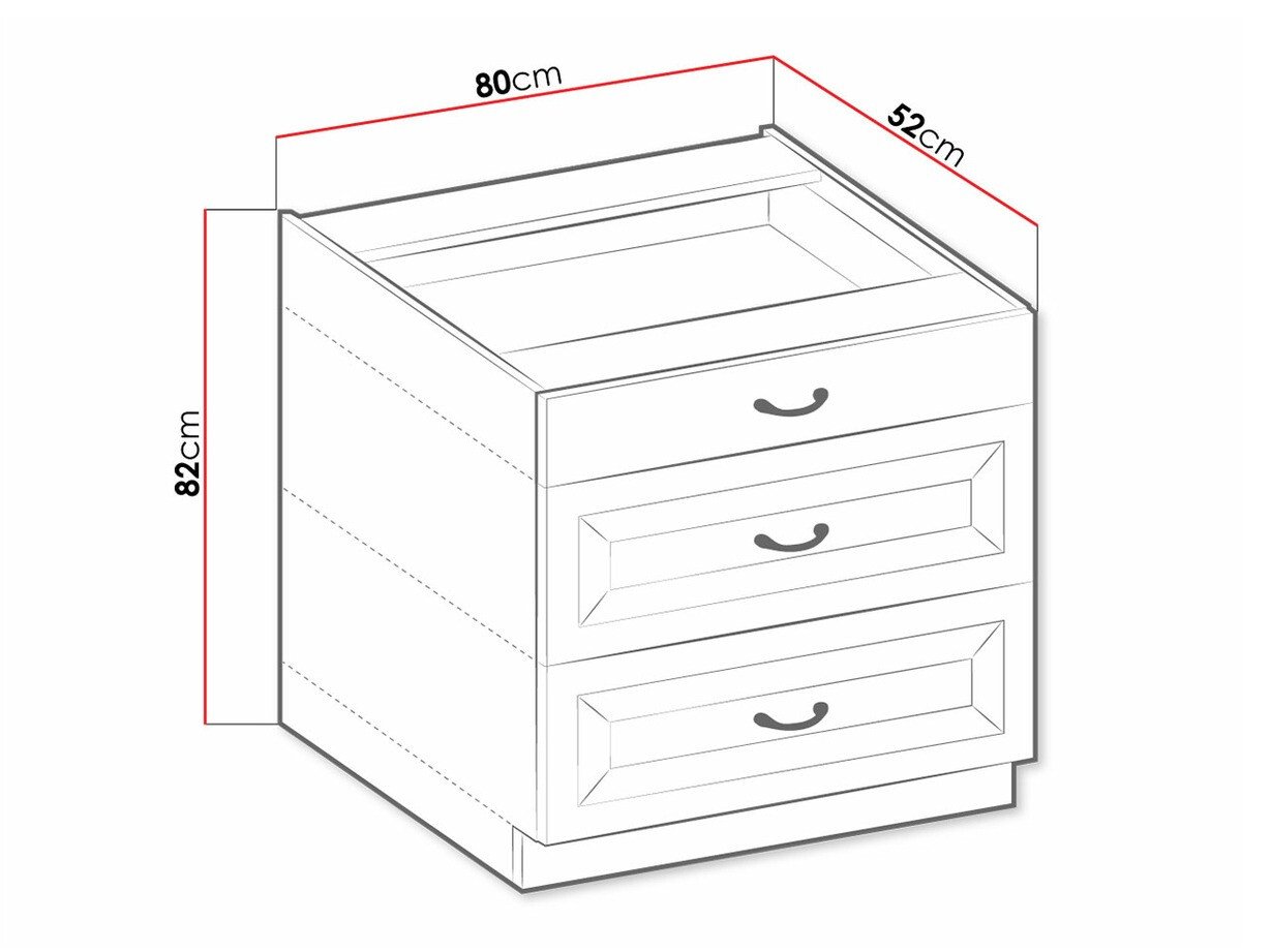 Armoire modulaire avec tiroirs Retro Grey 120