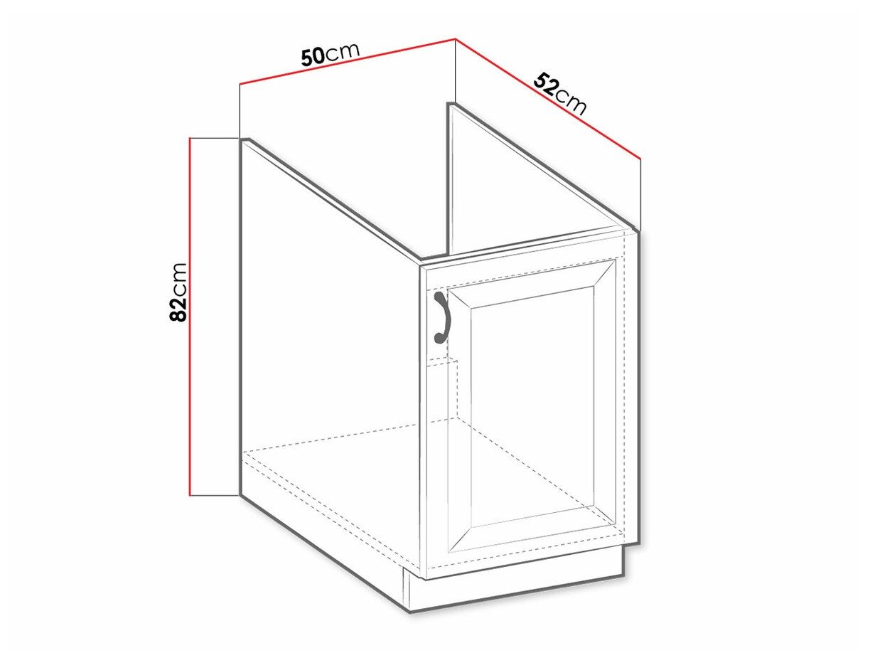 Armoire modulaire pour évier avec portes Retro White 106