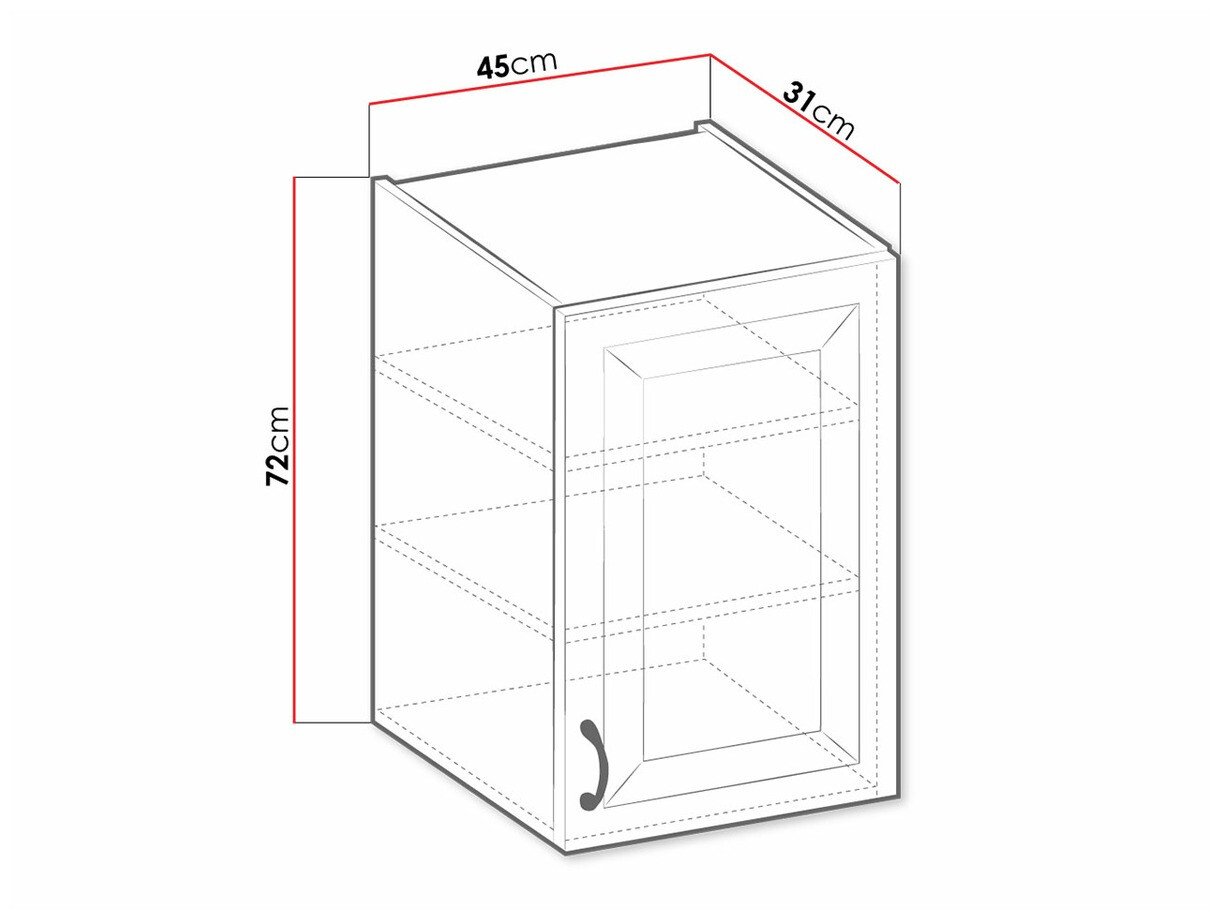 Armoire murale modulaire Retro Grey 130