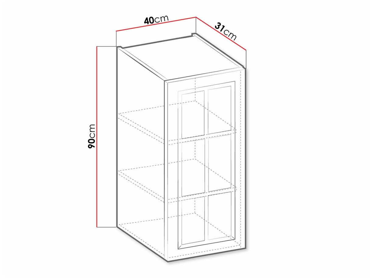 Armoire murale modulaire Retro White 129