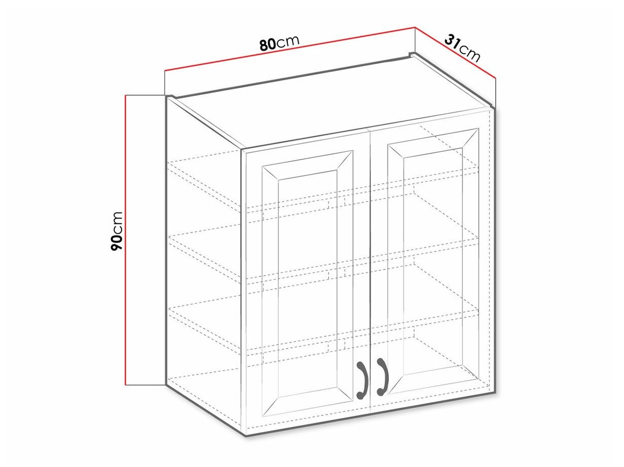 Armoire murale modulaire Retro Grey 140
