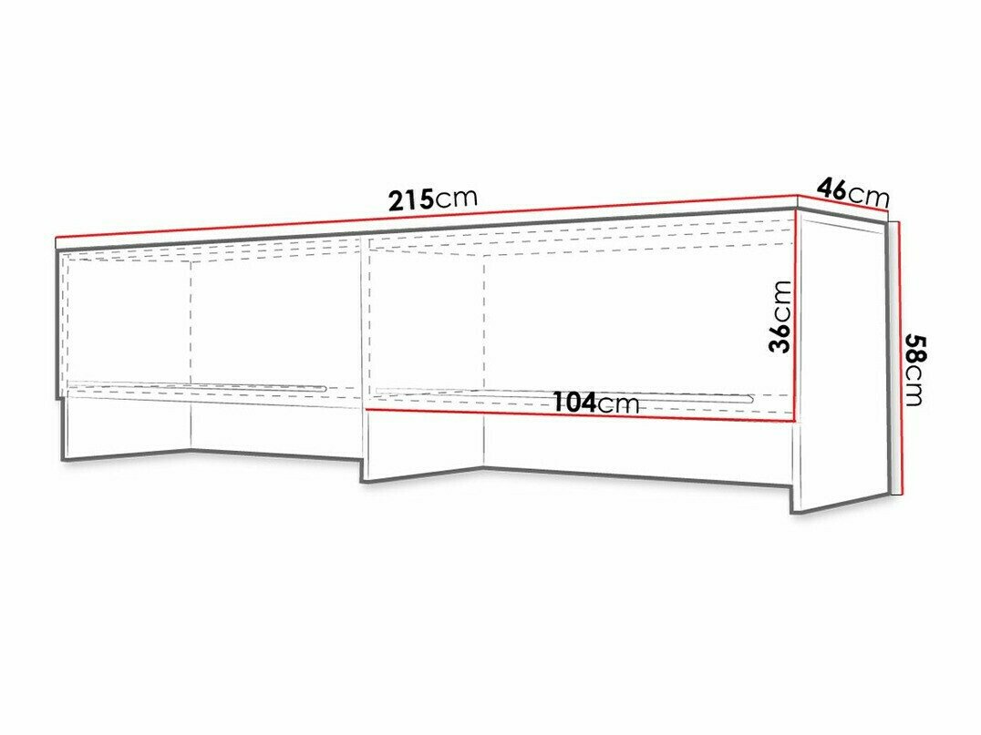 Buffet Concept Pro Lenart (Blanc + Blanc brillant)
