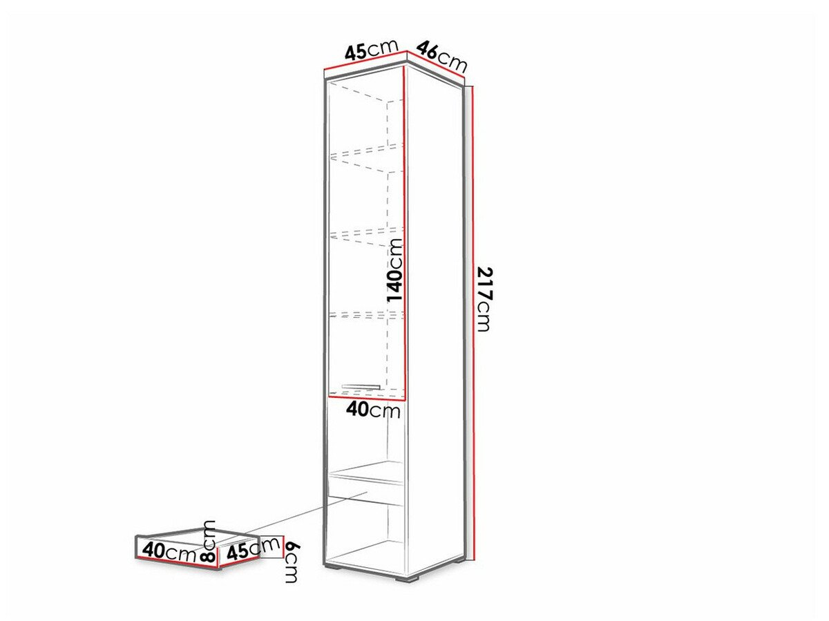 Étagère Concept Pro Lenart Levfere 110 (Blanc + Blanc brillant)