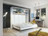 Lit escamotable Concept Pro Lenart IV (Blanc + Blanc brillant)