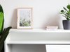 Bureau d'angle Concept Pro Lenart (Blanc + Blanc brillant)