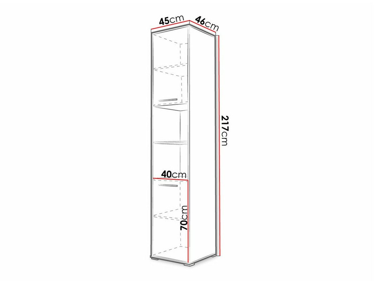 Étagère Concept Pro Lenart Levfere 111 (Blanc + Blanc brillant)