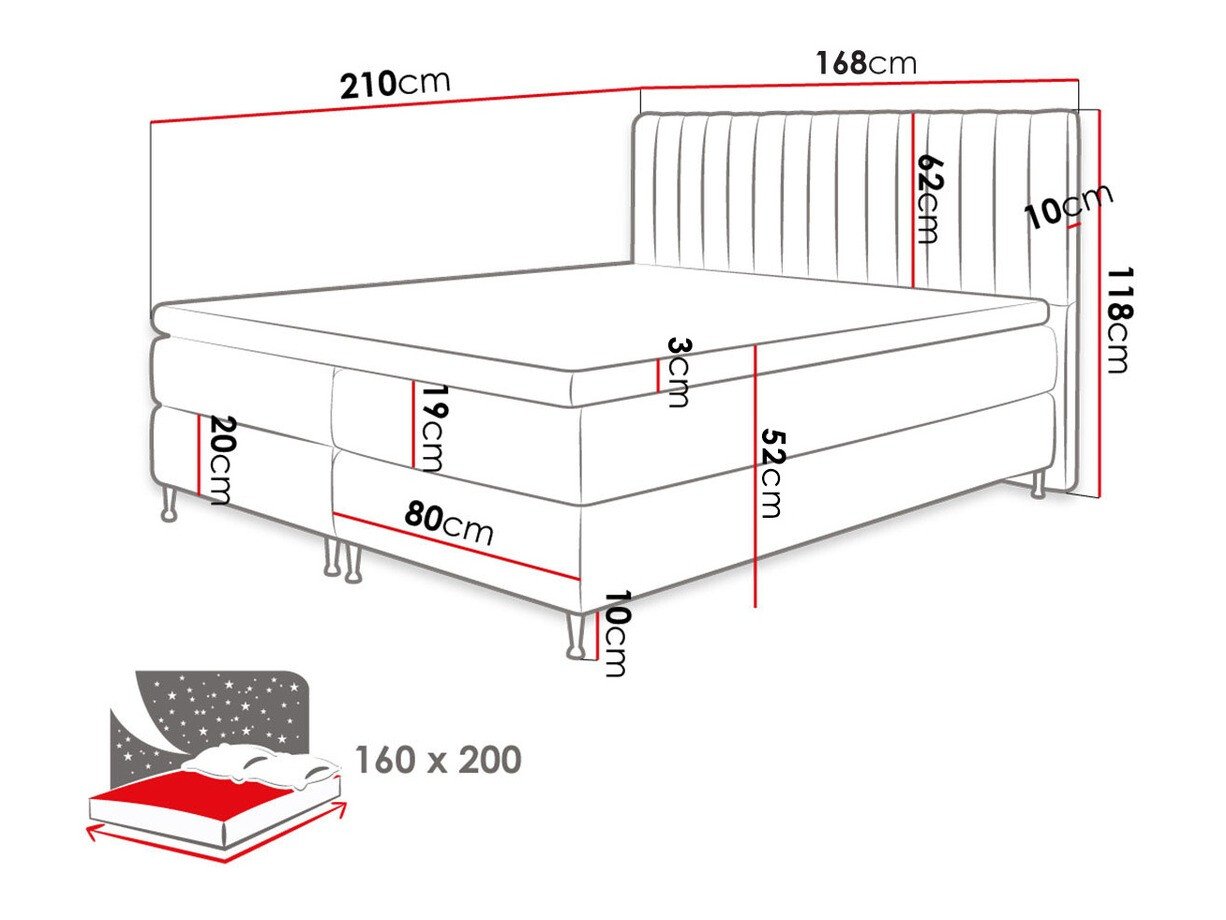Lit boxspring ComfiDream Fjorina (Fresh 01)