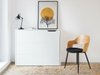 Bureau d'angle Concept Pro Lenart (Blanc + Blanc brillant)