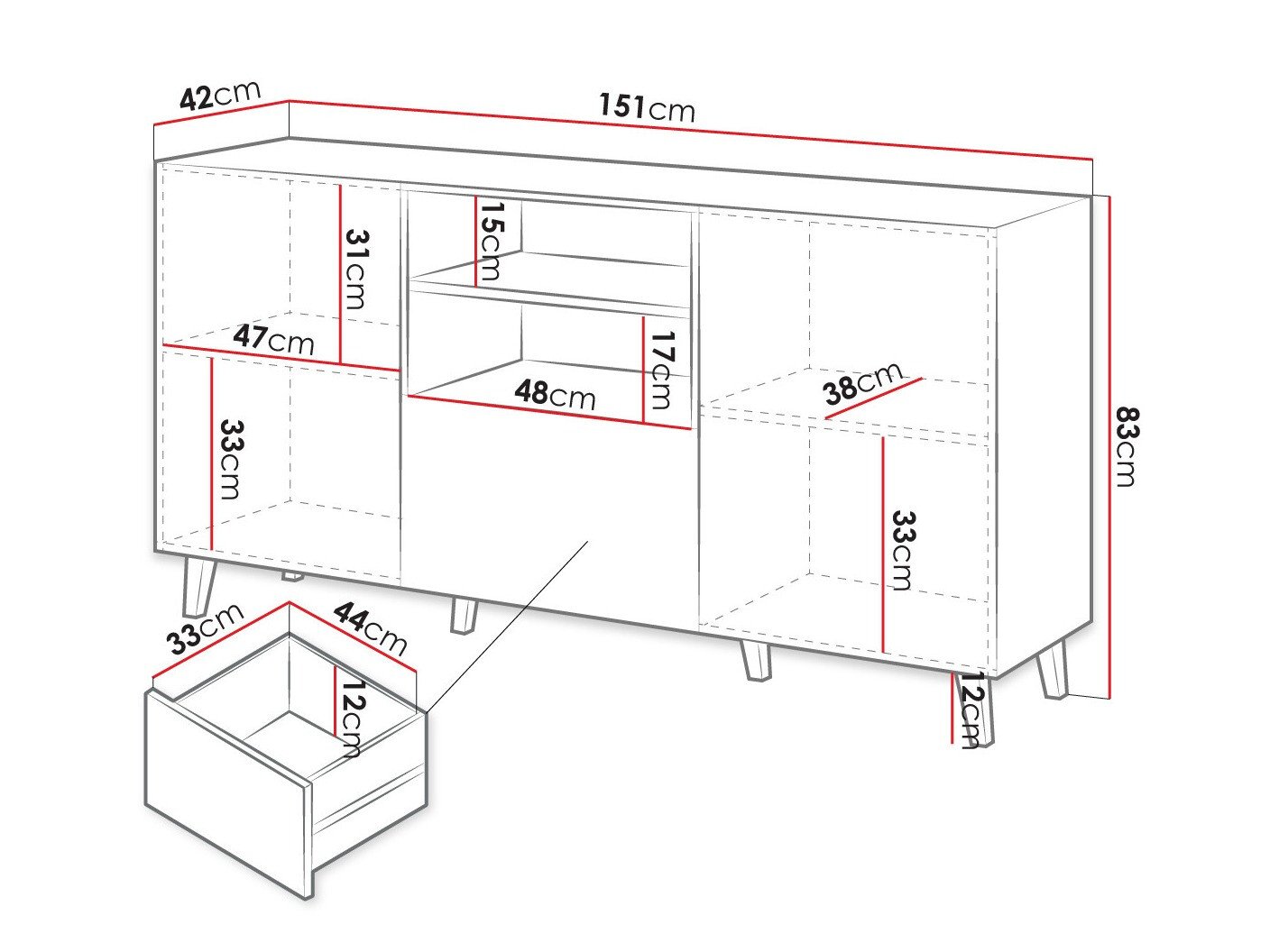 Commode Remeta 109 (Anthracite)