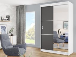 Armoire Dover 111 (Blanc + Graphite)