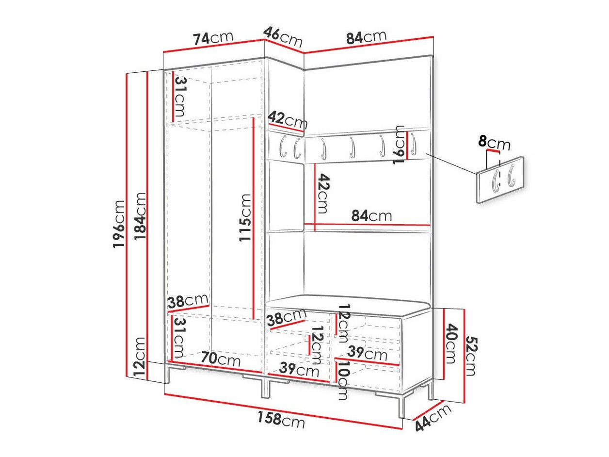 Meuble d'entrée Nomal I (Noir)