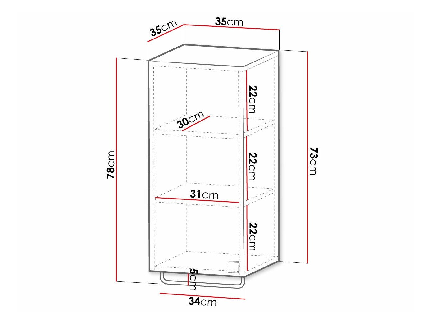 Armoire de salle de bain murale Orlvera 101 (Gris)