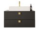 Armoire de salle de bains murale pour lavabo Panium (Noir)