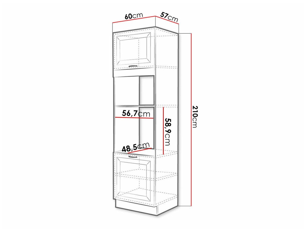 Armoire modulaire pour appareils intégrés Retro Grey 116