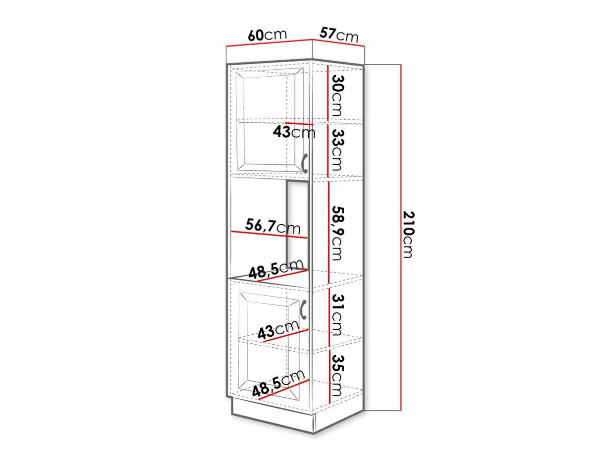 Armoire modulaire pour appareils intégrés Retro White 115