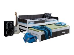 Lit Henderson 121 (Blanc + Sombre Zebrano)