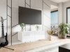 Meuble TV Tivdalu 104 (Blanc + Blanc brillant)