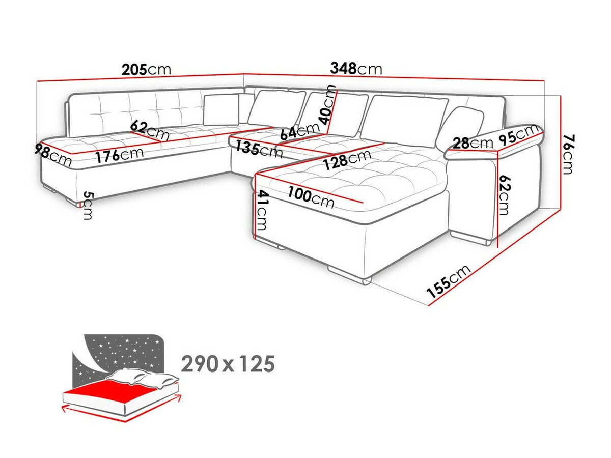 Canapé d'angle Comfivo Gemma III (Soft 011 + Lux 05 + Lux 06)
