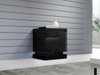 Ensemble de tables de chevet Charlotte 187 (Noir + Noir brillant)
