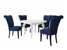 Salle à manger complète Racine 143 (Noir)