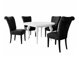 Salle à manger complète Racine 143 (Noir)