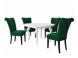 Salle à manger complète Racine 143 (Noir)