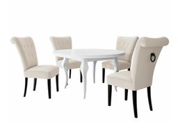 Salle à manger complète Racine 143 (Noir)