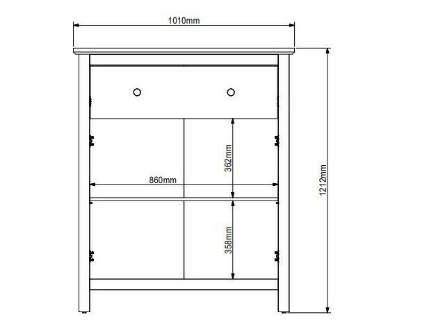 Commode Sordoro 126 (Graphite + Chêne Artisan)