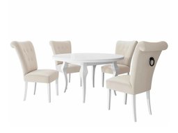 Salle à manger complète Racine 142 (Noir)