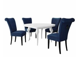 Salle à manger complète Racine 142 (Noir)